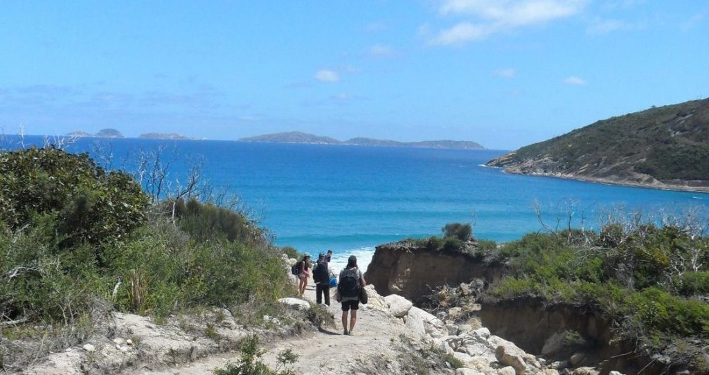 Walking down the path to Little Oberon Bay, Wilsons Prom